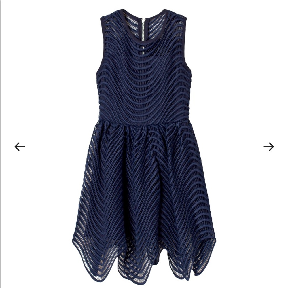 Bardot Junior Scalloped Spiral Lace Dress